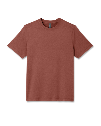 Short Sleeve Ponto Performance Tee Firebrick Heather | Vuori shop