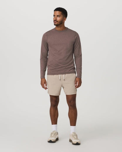 Men's Long Sleeve Ponto Performance Tee Elm Heather | Vuori sale