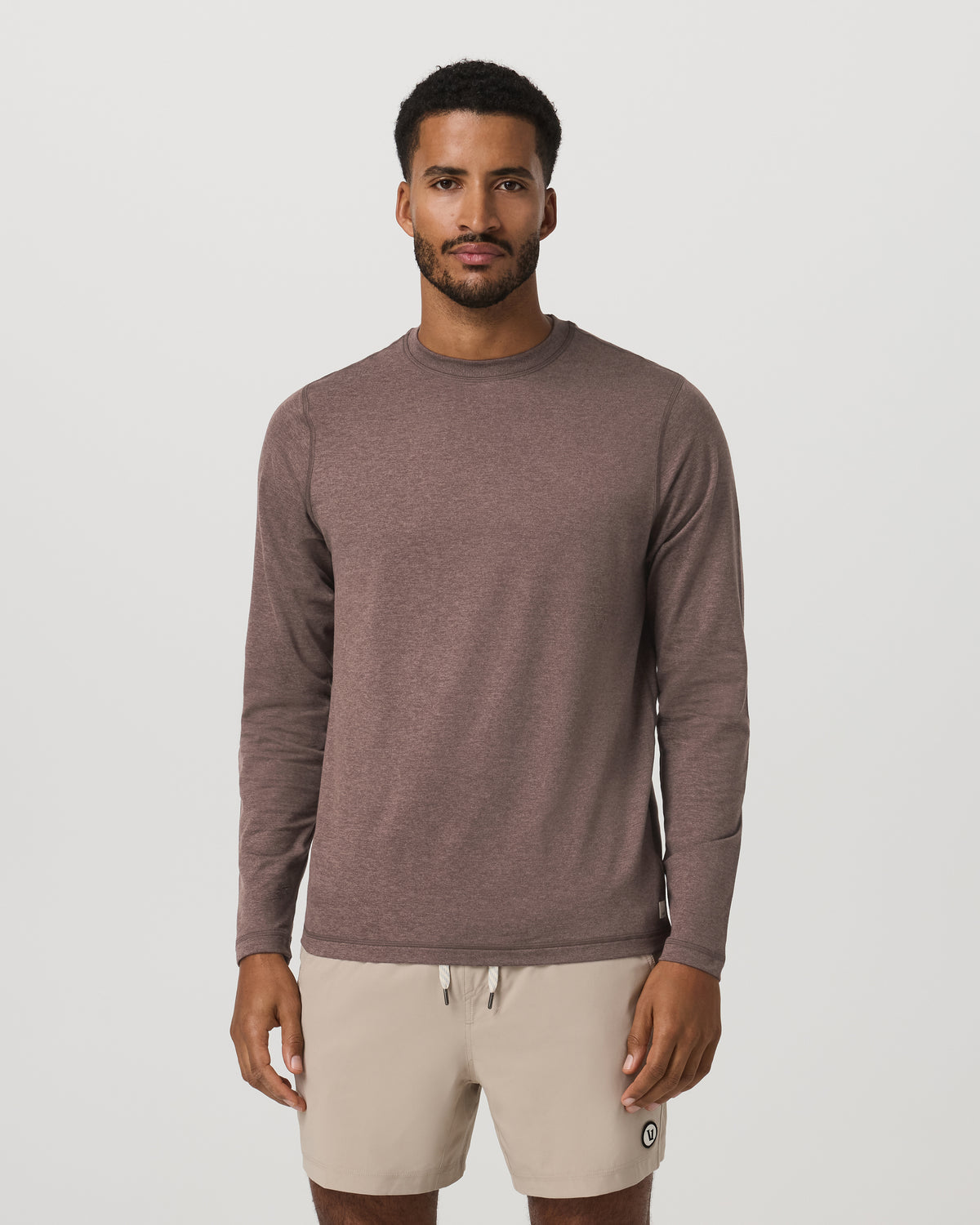Men's Long Sleeve Ponto Performance Tee Elm Heather | Vuori sale