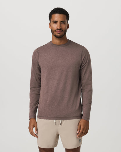 Men's Long Sleeve Ponto Performance Tee Elm Heather | Vuori sale
