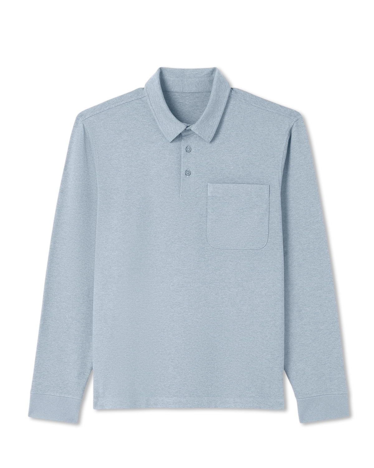 Men's Long Sleeve Coronado Rugby Shirt Blue Dusk Heather | Vuori for sale