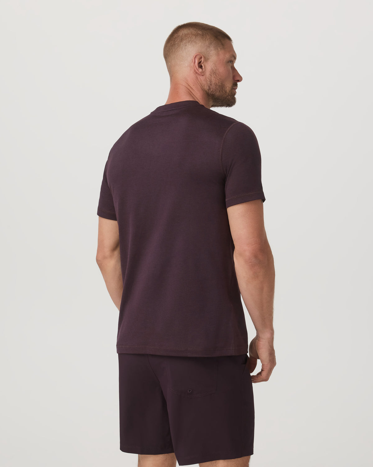 Men's Short Sleeve Ponto Performance Tee Raisin Heather | Vuori shop