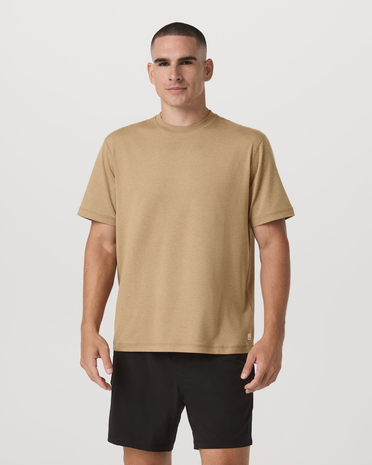 Men's Short Sleeve Ponto Tee - Relaxed Sungold Heather | Vuori sale