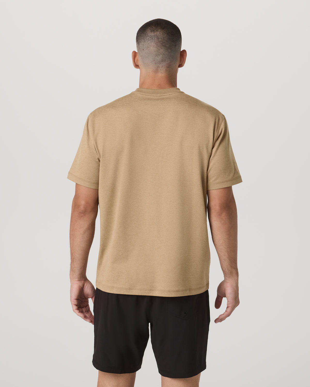 Men's Short Sleeve Ponto Tee - Relaxed Sungold Heather | Vuori sale