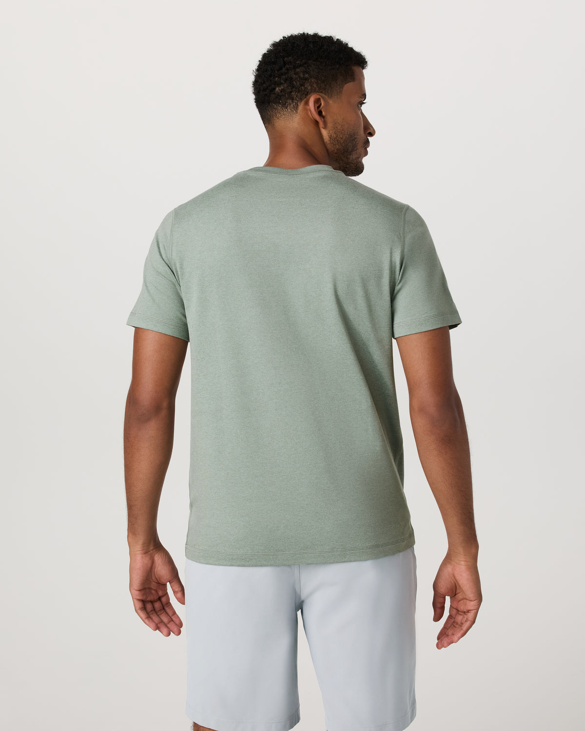 Men's Short Sleeve Ponto Performance Tee Thyme Heather | Vuori onsale