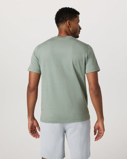 Men's Short Sleeve Ponto Performance Tee Thyme Heather | Vuori onsale
