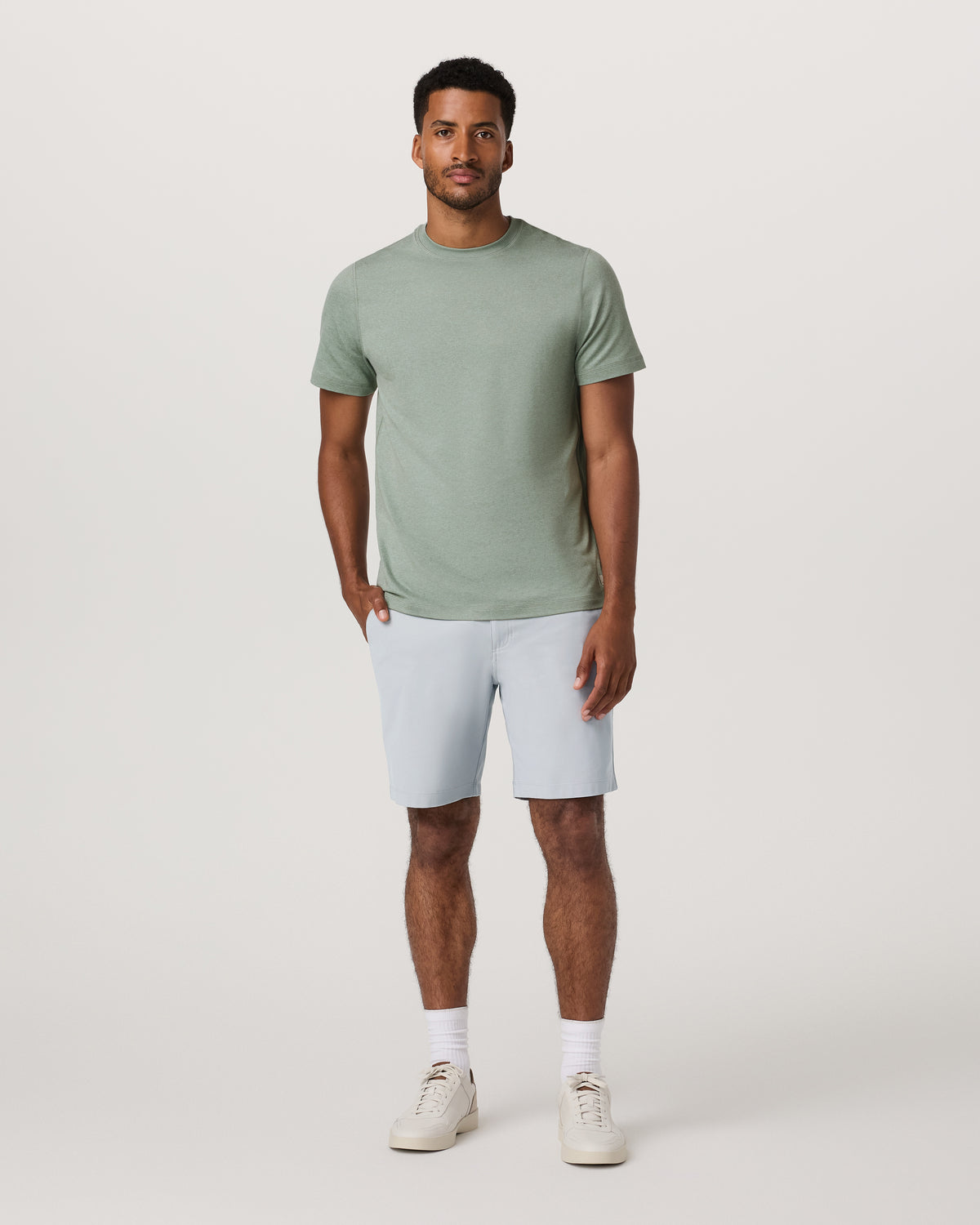 Men's Short Sleeve Ponto Performance Tee Thyme Heather | Vuori onsale
