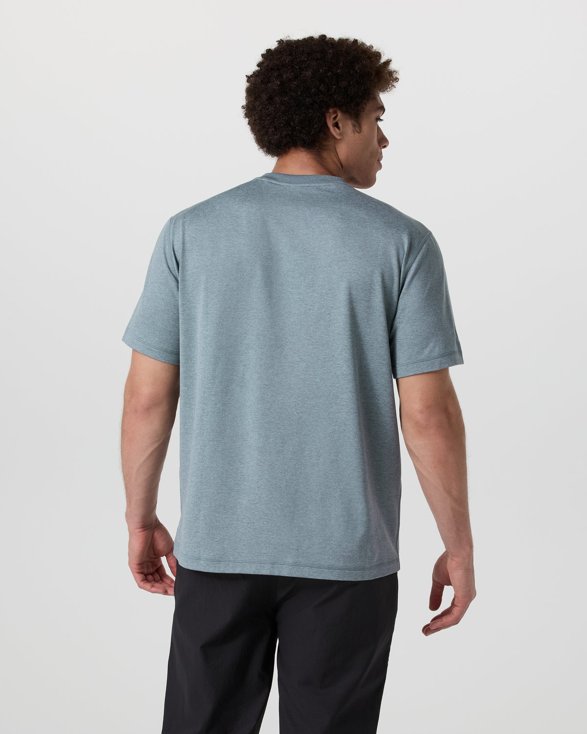 Short Sleeve Ponto Tee - Relaxed Fit Dusty Blue Heather | Vuori online