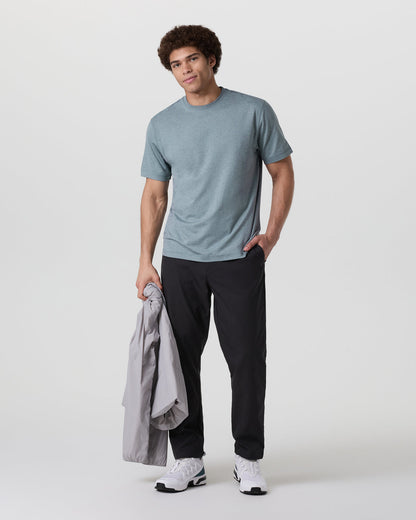 Short Sleeve Ponto Tee - Relaxed Fit Dusty Blue Heather | Vuori online