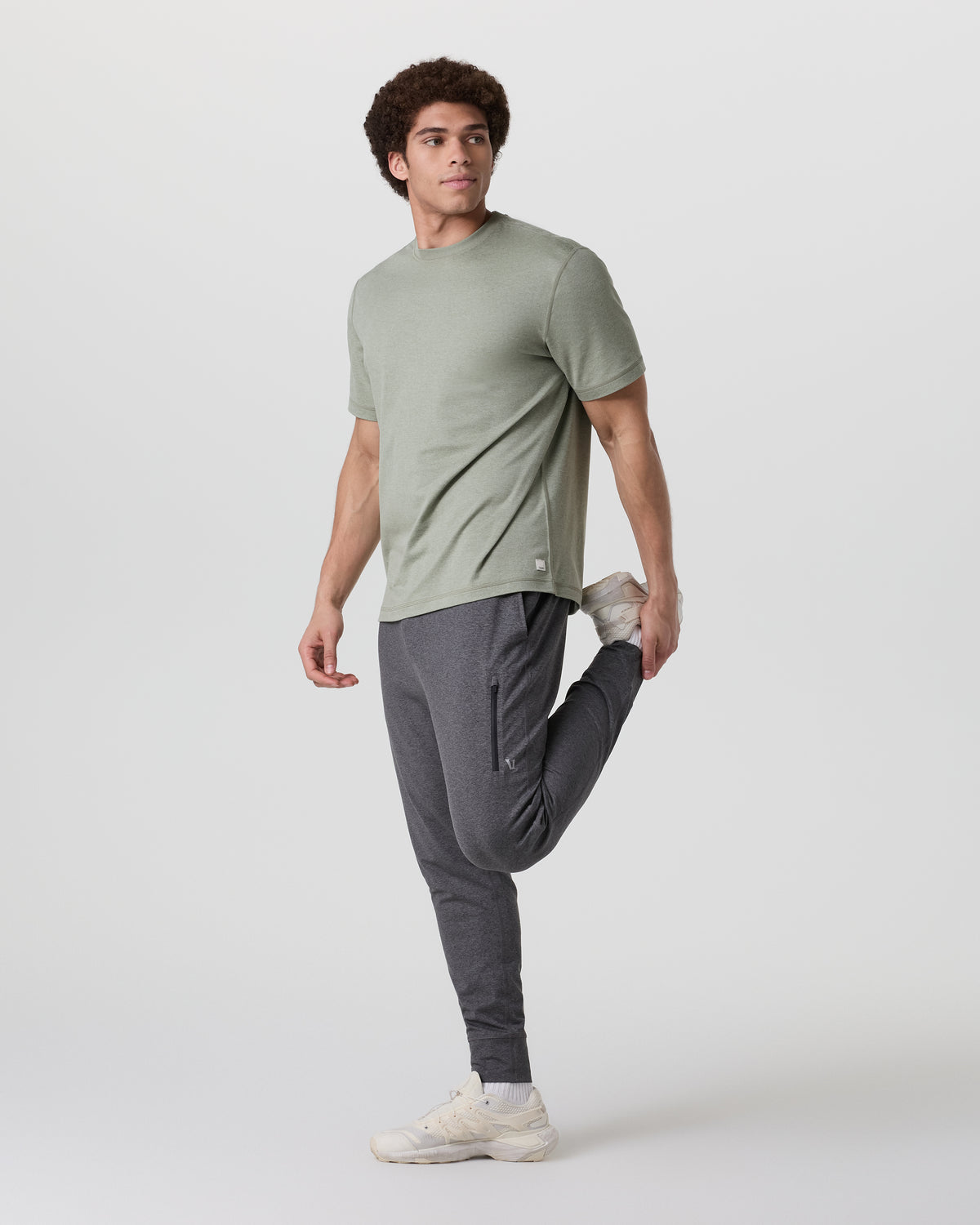 Short Sleeve Ponto Tee - Relaxed Fit Agave Green Heather | Vuori outlet