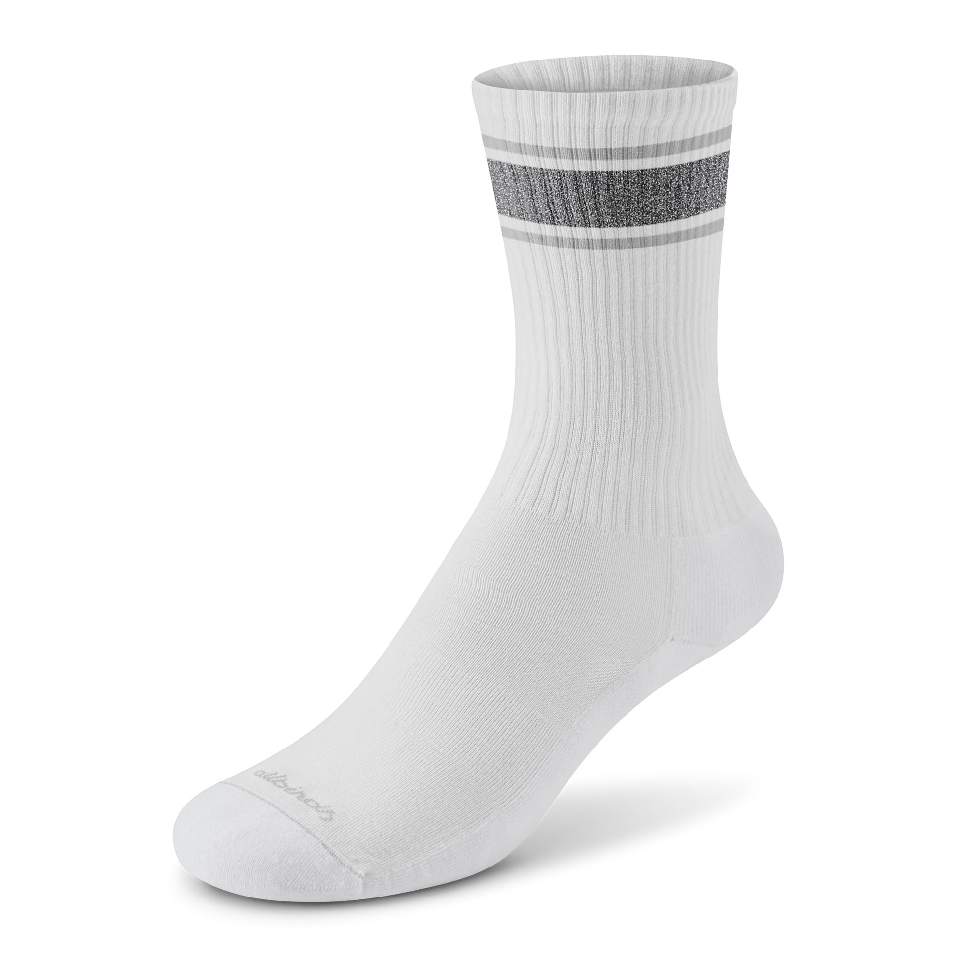 Anytime Crew Sock - Blizzard, Natural Grey Heather (Light Grey Sole)