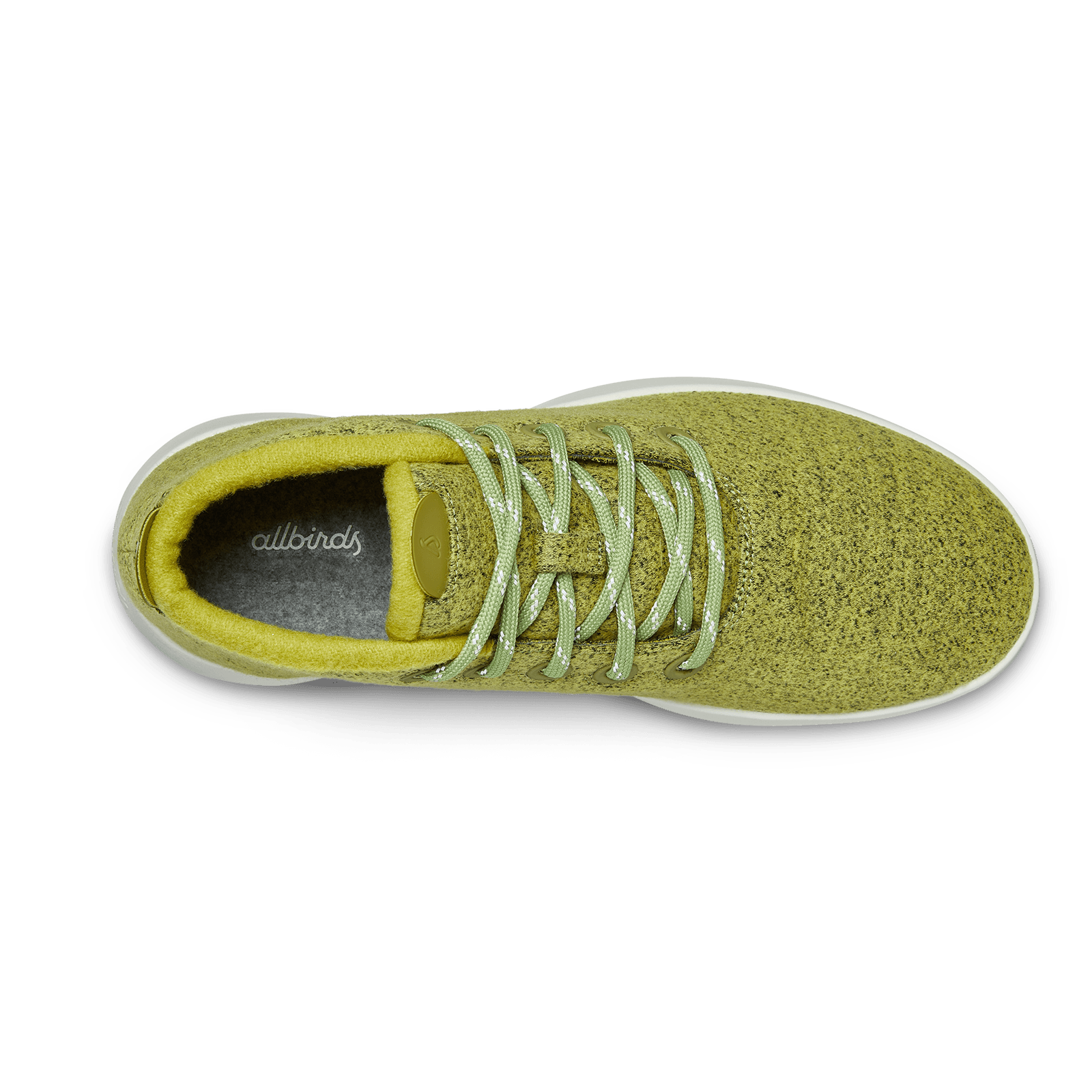 Men's Wool Runner-up Mizzles - Hazy Lime (Natural White Sole)